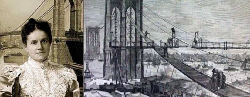 Emily Roebling, engenheira-chefe na construção da Ponte do Brooklyn. Imagem: Brooklyn Heights Association